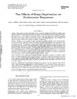 The Effects of Sleep Deprivation on Oculomotor Responses