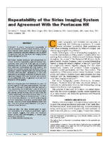 Repeatability of the Sirius Imaging System and Agreement With the Pentacam HR