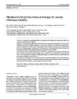 Riboflavin/UVA photochemical therapy for severe infectious keratitis