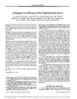 Collagen Crosslinking After Radial Keratotomy