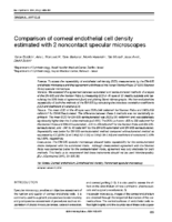 Comparison of corneal endothelial cell density estimated with 2 noncontact specular microscopes