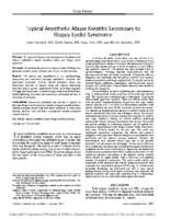 Topical Anesthetic Abuse Keratitis Secondary to Floppy Eyelid Syndrome